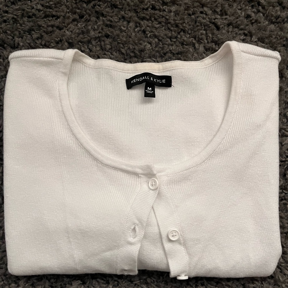 Kendall & Kylie Cropped Knit Cardigan